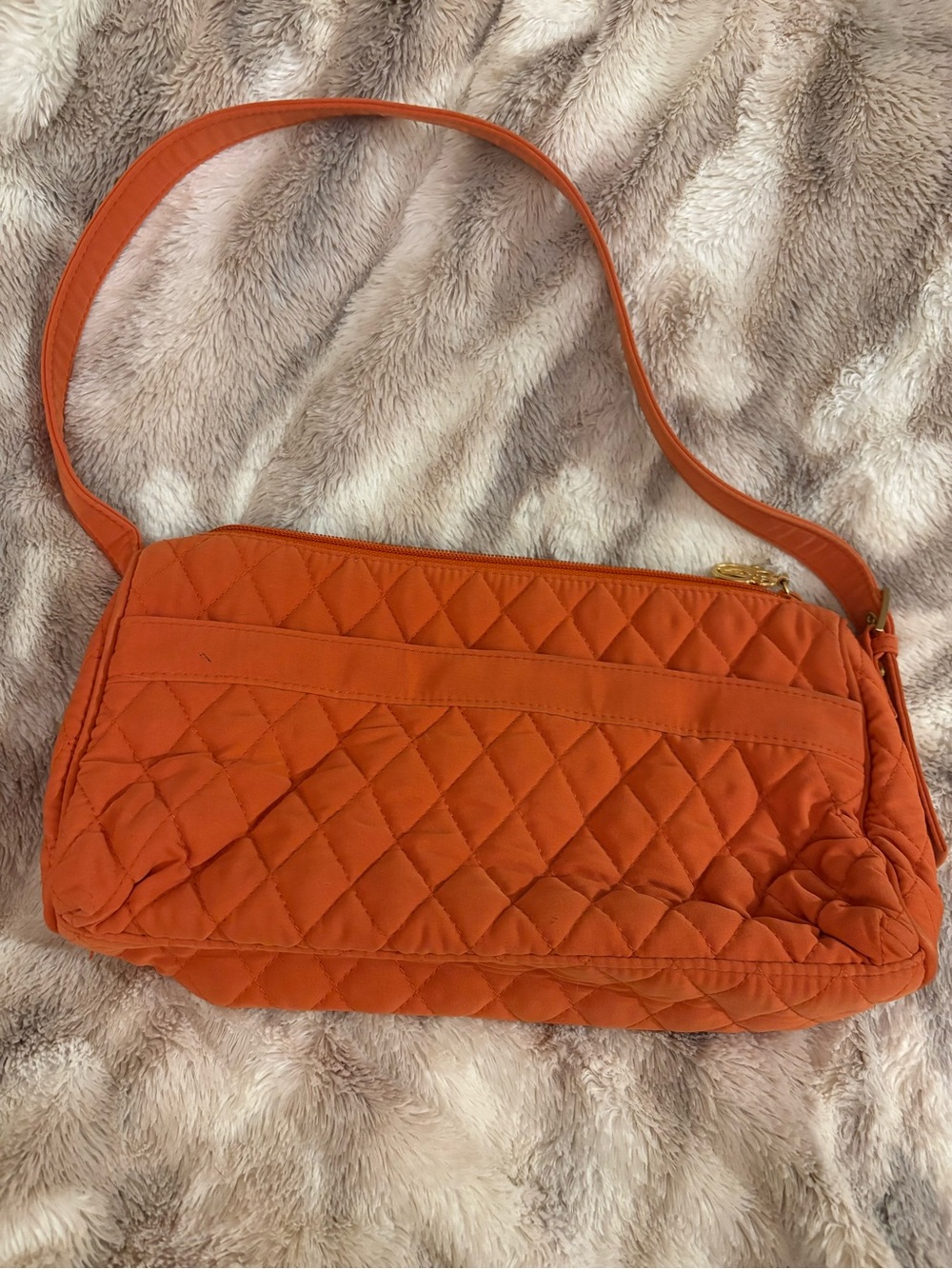 Vintage Vera Bradley Quilted Orange Solids Collection- Shoulder Bag